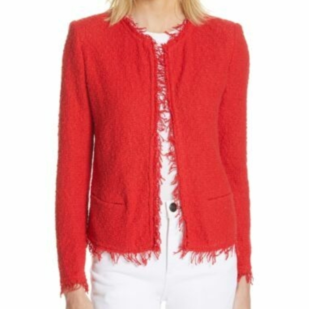 IRO Red Tweed Jacket - Picture 5 of 9
